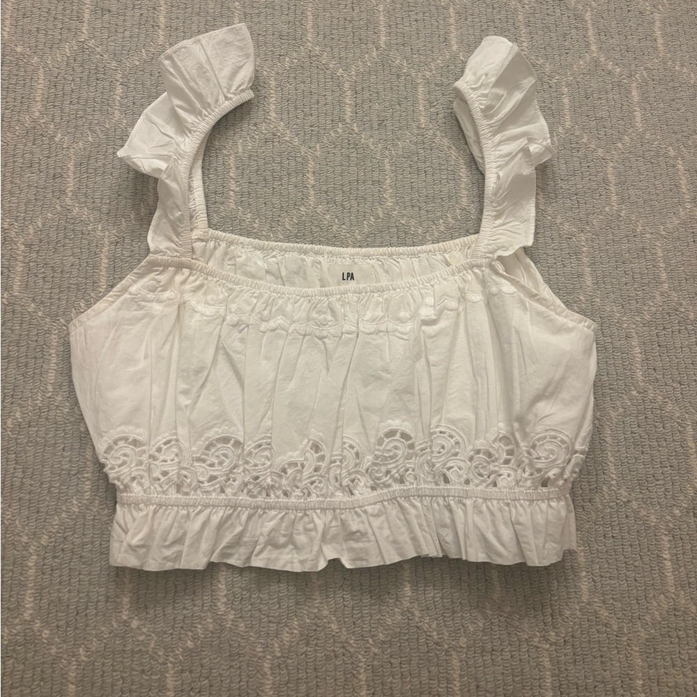 LPA white crop top